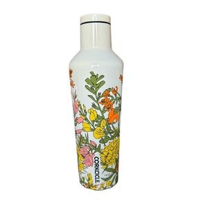 Corkcicle 16 ounce Canteen “Wildflower” in Cream